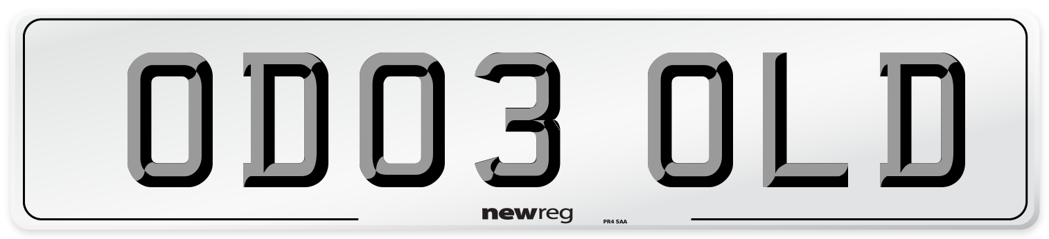 OD03 OLD Number Plate from New Reg